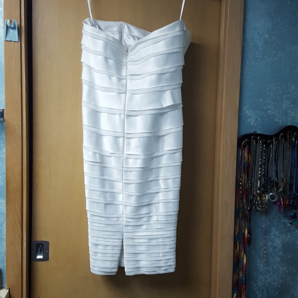 White House Black Market Satin Tiered Dress - Picture 5 of 7